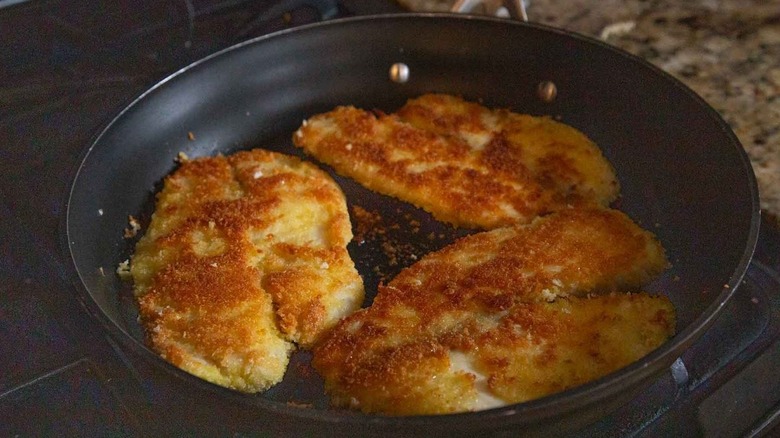 fish in frying pan