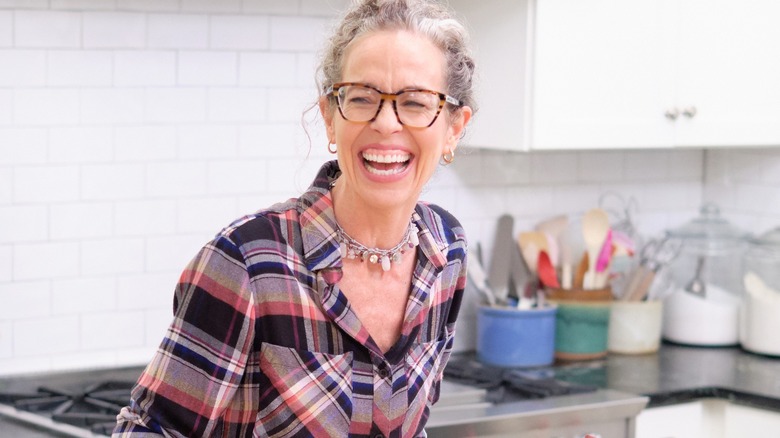 Zoë François smiling in kitchen