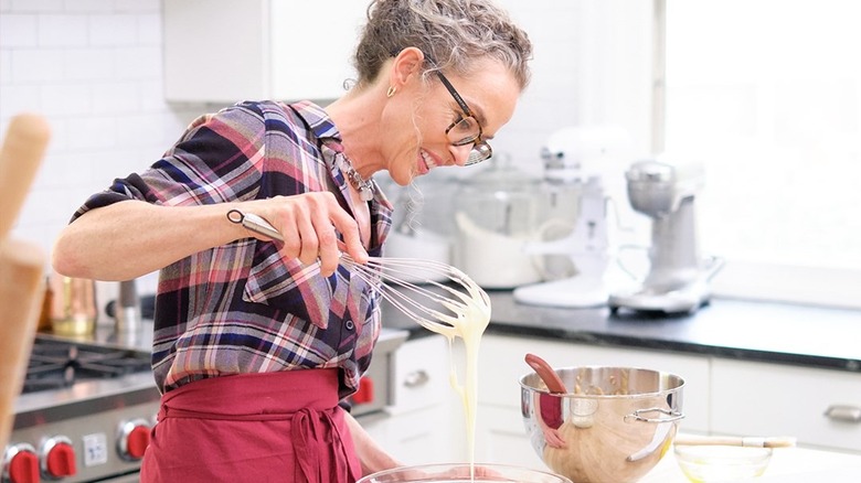 Zoë François mixing batter