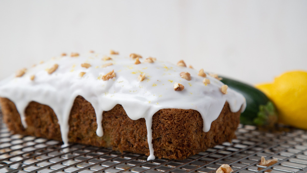 Zucchini bread with lemon glaze